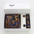 3pc Neck Tie Set + Gift Box // Multi Color Paisley