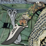 5″ Camo Spring-Assisted // Survival Pocket Knife // Pocket Clip