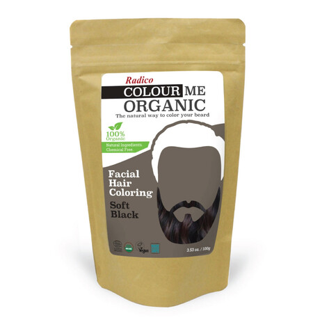 Colour Me Organic for Men Facial Hair Soft Black // Pack of 2