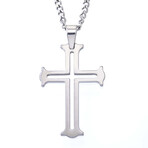 Tungsten Cut Cross Pendant