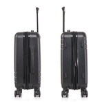 DUKAP Zahav Lightweight Hardside Spinner Luggage 20" Carry-On (BLACK)