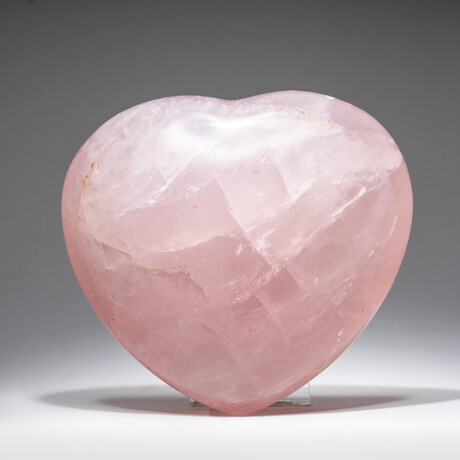 Genuine Polished Rose Quartz Heart from Brazil