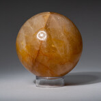 Genuine Polished Lemon Quartz // 2.5" // Sphere from Madagascar with Acrylic Display Stand