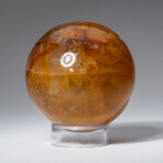 Genuine Polished Lemon Quartz // 2" // Sphere from Madagascar with Acrylic Display Stand