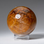 Genuine Polished Lemon Quartz // 2" // Sphere from Madagascar with Acrylic Display Stand