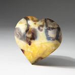 Genuine Polished Septarian Heart From Mexico with a Black Velvet Pouch // 400-500 g