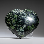 Genuine Polished Kambaba Jasper Heart with Acrylic Display Stand // 447.1 g