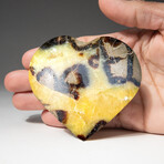 Genuine Polished Septarian Heart From Mexico with a Black Velvet Pouch // 400-500 g