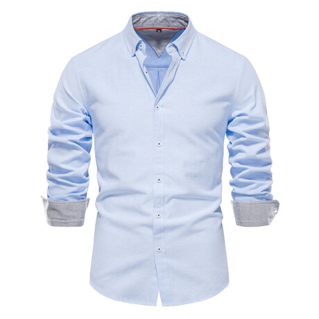 SH700-LIGHT-BLUE // Long Sleeve Button Up Shirt // Light Blue (XS)