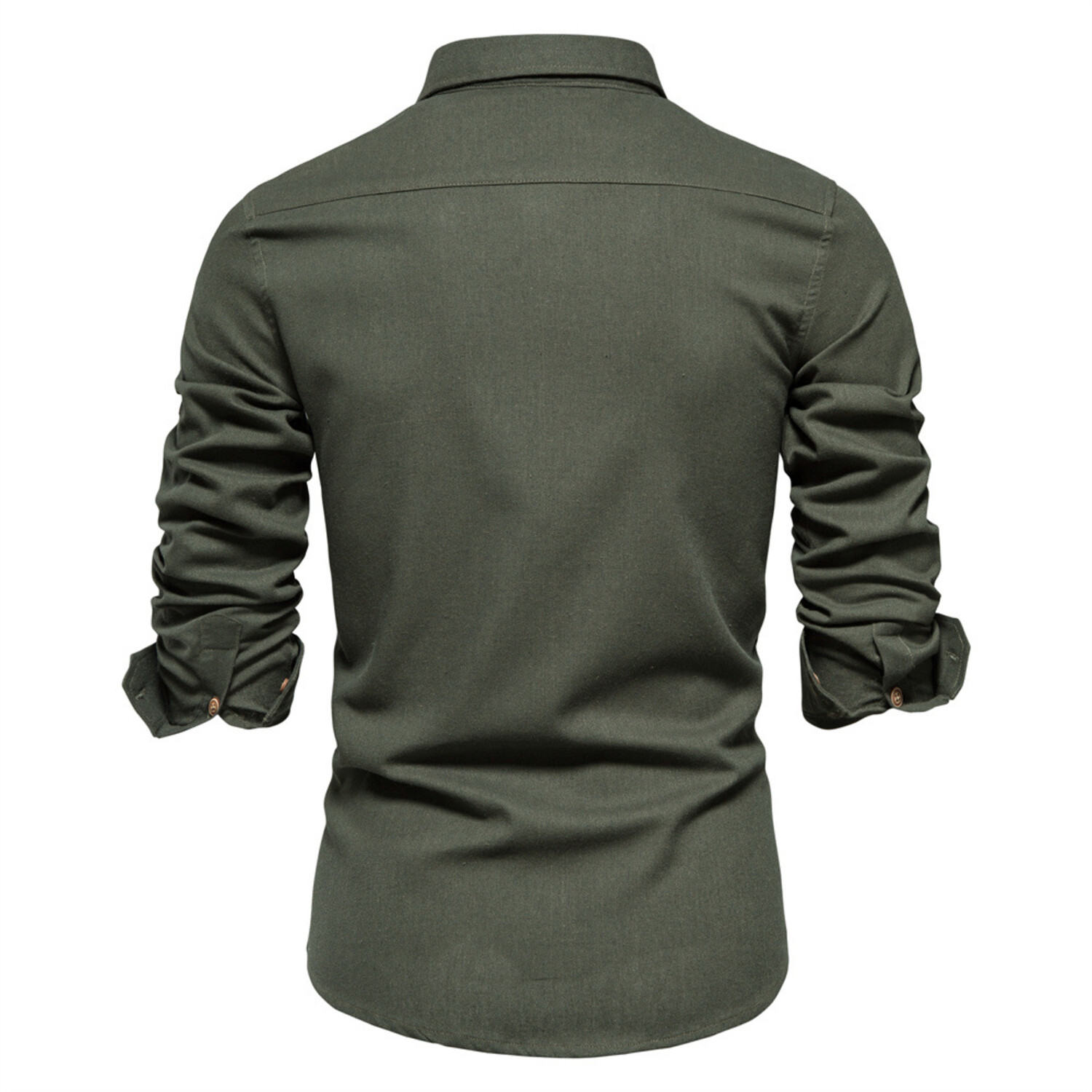 SH689-ARMY-GREEN // Long Sleeve Button Up Shirt // Army Green (XS ...