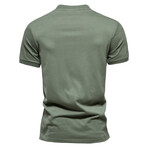 TS298-GRASS-GREEN // Short Sleeve Quarter T-Shirt // Grass Green (L)
