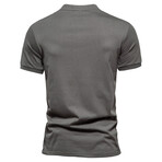 TS298-DARK-GRAY // Short Sleeve Quarter T-Shirt // Dark Gray (S)