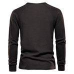 Long Sleeve Henley T-Shirt // Dark Gray (M)
