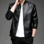 AFLJ-004 // Faux Leather Jackets // Black (5XL)