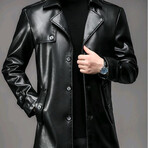 AFLJ-014 // Faux Leather Jackets // Black (XL)