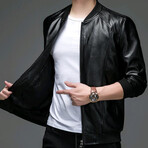 AFLJ-010 // Faux Leather Jackets // Black (4XL)