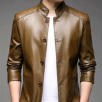 AFLJ-017 // Faux Leather Jackets // Olive (3XL)