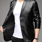 AFLJ-015 // Faux Leather Jackets // Black (2XL)