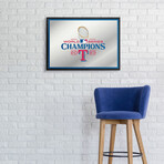 Texas Rangers World Series Champs // Framed Mirrored Wall Sign