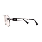 Versace  // Men's // VE1287 1001 Aviator Optical Glasses // Gunmetal +  Clear Demo Lenses