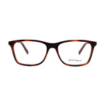 Salvatore Ferragamo // Men's // SF2876 068 // Square Optical Glasses // Tortoise Gunmetal + Clear Demo Lenses