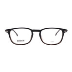 Hugo Boss // Men's // Boss 1022 XOW // Square Optical Glasses // Black Stripe + Clear Demo Lenses