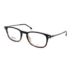 Hugo Boss // Men's // Boss 1022 XOW // Square Optical Glasses // Black Stripe + Clear Demo Lenses