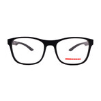 Men's // Sport PS08GV DG01O1 Square Optical Glasses // Black Rubber + Clear