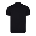 Myles Short-Sleeve Slim-Fit Button-Up Shirt // Black (Small)