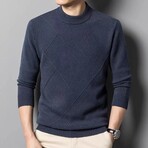 AMWS-64 // 100% Merino Wool Sweater // Blue (L)