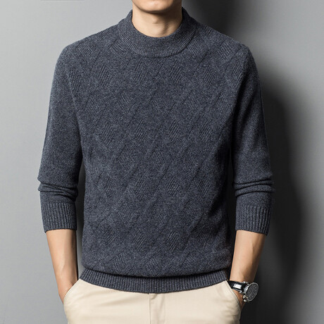 AMWS-46 // 100% Merino Wool Sweater // Dark Gray (XS)