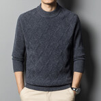 AMWS-46 // 100% Merino Wool Sweater // Dark Gray (3XL)