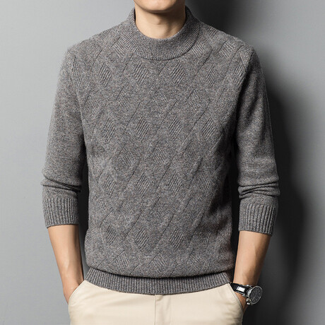 AMWS-45 // 100% Merino Wool Sweater // Gray (XS)
