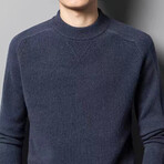 AMWS-35 // 100% Merino Wool Sweater // Blue (L)