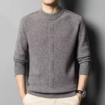 AMWS-59 // 100% Merino Wool Sweater // Gray (L)