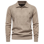 Long Sleeve Polo Shirt // Apricot (XS)