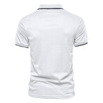 SN-PL105-WHITE // Short Sleeve Polo Shirt // White (S)