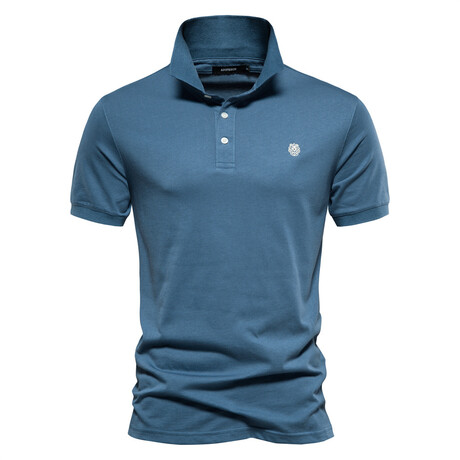 PL216-DENIM-BLUE // Short Sleeve Polo Shirt // Denim Blue (XS)