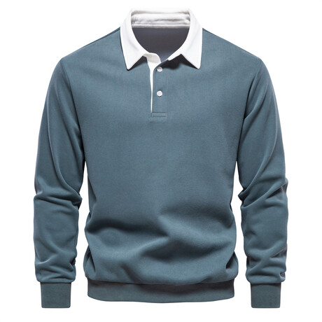 Long Sleeve Polo Sweatshirt // Green (XS)