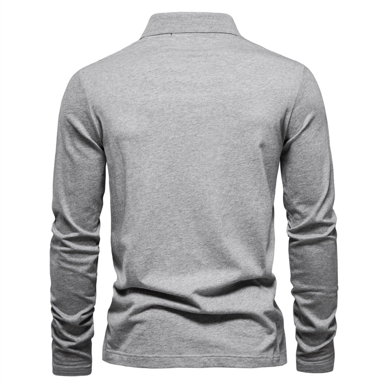 PL212-LIGHT-GRAY // Long Sleeve Polo Shirt // Light Gray (L) - Newvay ...