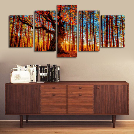 Framed Canvas Print Pentaptych Pictures // Colorful Summer