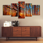 Framed Canvas Print Pentaptych Pictures // Colorful Summer