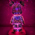 3D Firework Bear Nightlight // 7 Color Changing Options