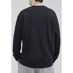 Sweatshirt with Front Pocket // Style 1 // Black (M)