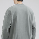 Sweatshirt with Front Pocket // Style 2 // Gray (XL)