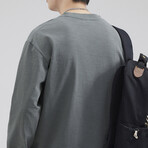 Sweatshirt with Front Pocket // Style 1 // Gray (S)