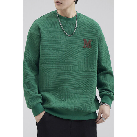 Textured Sweatshirt  // Green (XS)