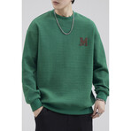 Textured Sweatshirt  // Green (M)