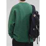 Textured Sweatshirt  // Green (XL)