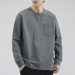 Sweatshirt with Front Pocket // Style 1 // Gray (M)